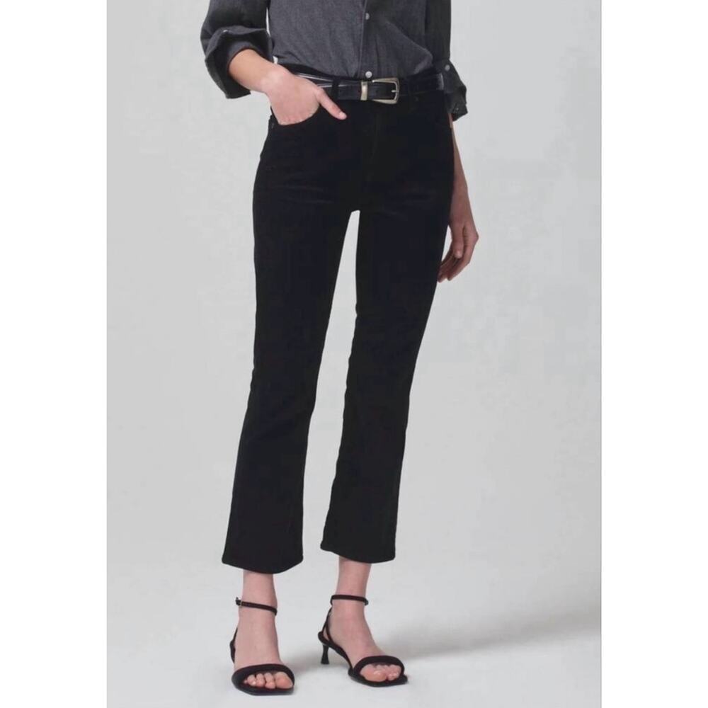 Citizens of Humanity Isola Cropped Black Bootcut Jeans Womens Size 26